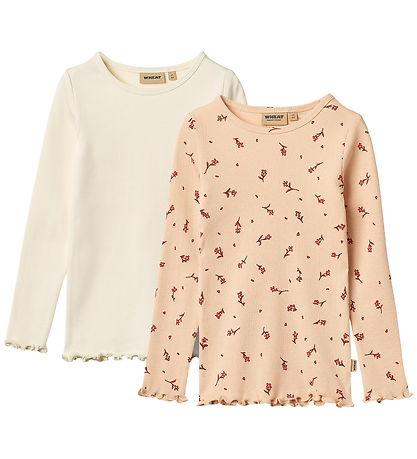 Wheat T-shirt - 2-pak - Rib - Ida - Rose Water Flowers