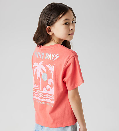 Name It T-shirt - NkfJely - Spiced Coral