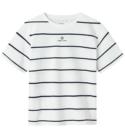 Name It T-shirt - NkmJaben - Bright White/Navy Blazer