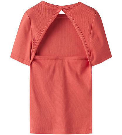 Name It T-shirt - Rib - NkfJalgos - Spiced Coral
