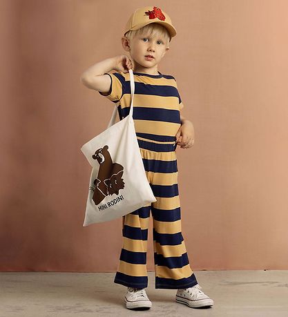 Mini Rodini Shopper - Camp Rodini - Offwhite m. Vilde dyr