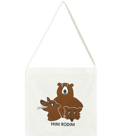 Mini Rodini Shopper - Camp Rodini - Offwhite m. Vilde dyr