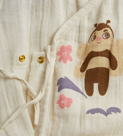 Mini Rodini Slå-om Body l/æ - Offwhite m. Bier