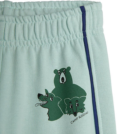Mini Rodini Sweatpants - Lysegrøn m. Vilde Dyr
