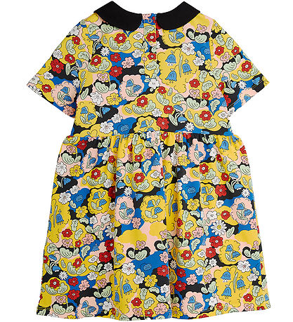 Mini Rodini Kjole - Gul m. Blomster
