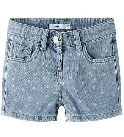 Name It Shorts - NmfRose - Light Blue Denim/Dots