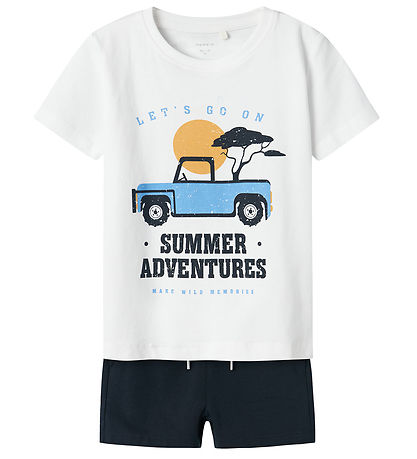 Name It Shortssæt - NmmJaspen - Shorts/T-shirt - Lucent White