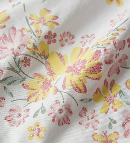 Name It T-shirt - NmfVayana - Bright White/Yellow Flower