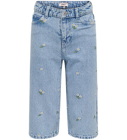 Kids Only Jeans - KogCobain -  Light Blue Denim/Flower Embroider