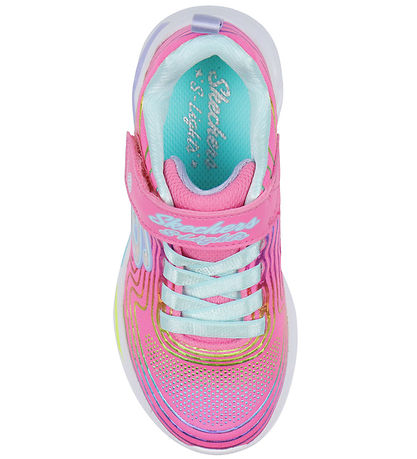 Skechers Sko m. Lys - Wavy Beams - Pink/Multi