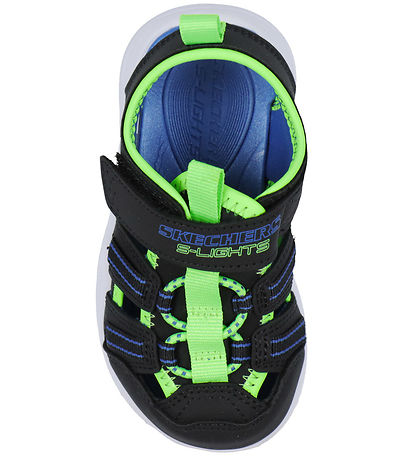 Skechers Sandal m. Lys - Sola Glow - Black/Lime