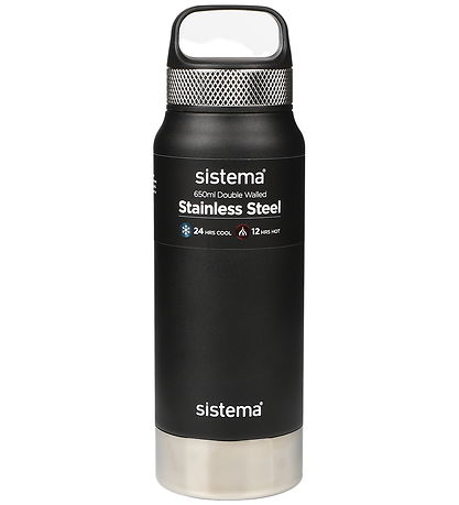 Sistema Termoflaske - Stainless Steel - 650 ml - Sort