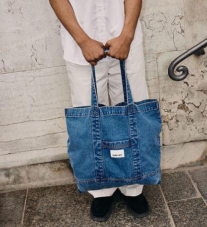 DAY ET Shopper - Washed Denim Bag - Blå