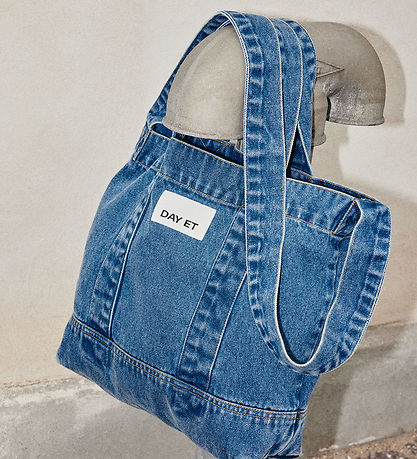 DAY ET Shopper - Washed Denim Crossbody - Blå