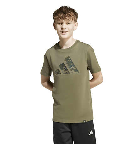 adidas Performance T-Shirt - J CAMO T - Olive