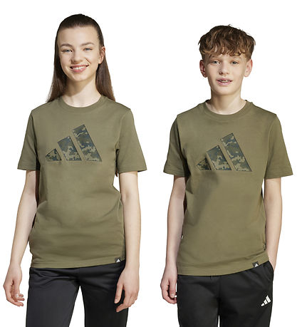 adidas Performance T-Shirt - J CAMO T - Olive