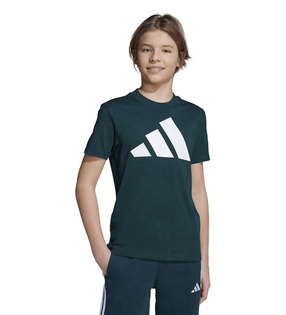adidas Performance T-Shirt - J BL TEE 160 - AURIVY/WHITE