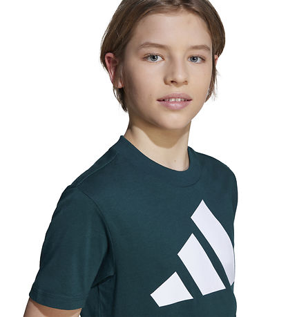 adidas Performance T-Shirt - J BL TEE 160 - AURIVY/WHITE
