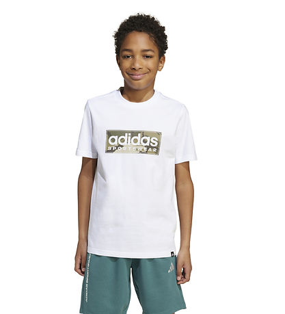 adidas Performance T-Shirt - B CAMO LIN - Hvid