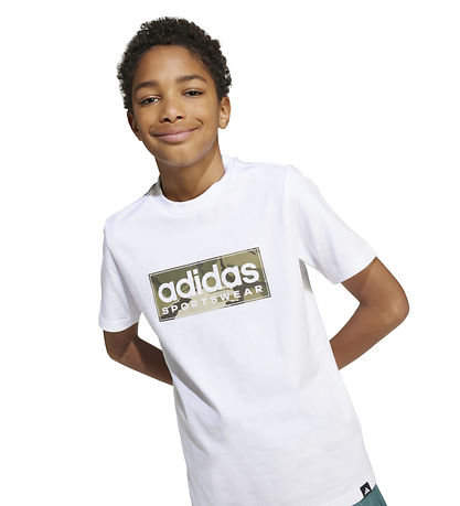 adidas Performance T-Shirt - B CAMO LIN - Hvid