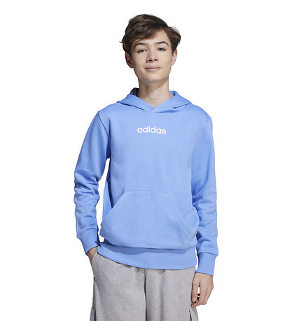 adidas Performance Hættetrøje - J LIN FL HD - Blufus/White