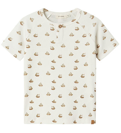 Lil Atelier T-shirt - NmmLavo - Coconut Milk m. Både