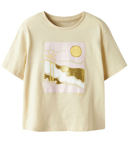 Name It T-shirt - NkfJekan - Bleached Sand