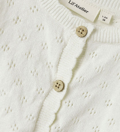 Lil Atelier Cardigan - Strik - NbfGliva - Coconut Milk