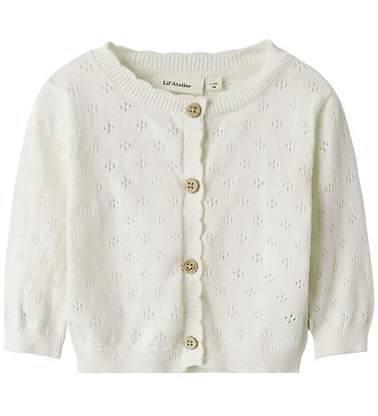 Lil Atelier Cardigan - Strik - NbfGliva - Coconut Milk