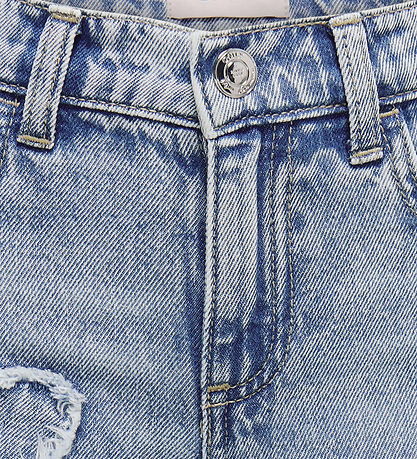 Kids Only Jeans - KogJenna - Wide - Light Blue m. Sommerfugl