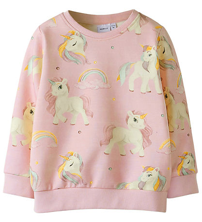 Name It Sweatshirt - NmfDarlinga - Ballerina m. Enhjørning