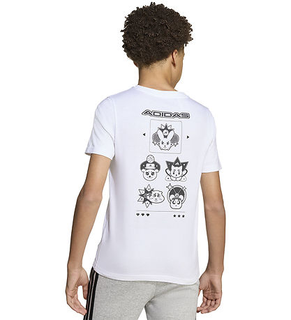 adidas Performance T-shirt - J ANIME - Hvid