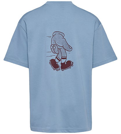 Hummel T-shirt - hmlLoose - Faded Denim m. logo