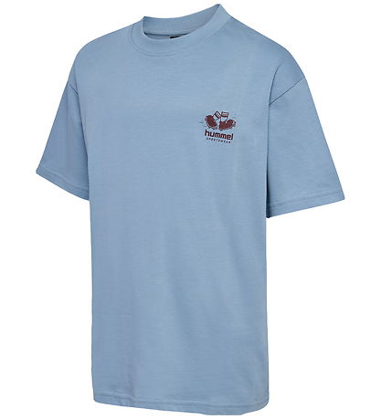 Hummel T-shirt - hmlLoose - Faded Denim m. logo