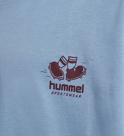 Hummel T-shirt - hmlLoose - Faded Denim m. logo
