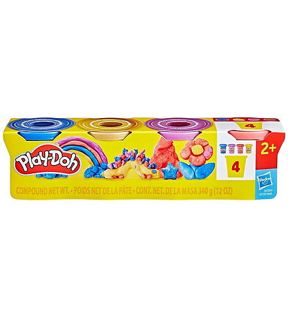 Play-Doh Modellervoks - 4-pak - 340g - Shimmery Metalli