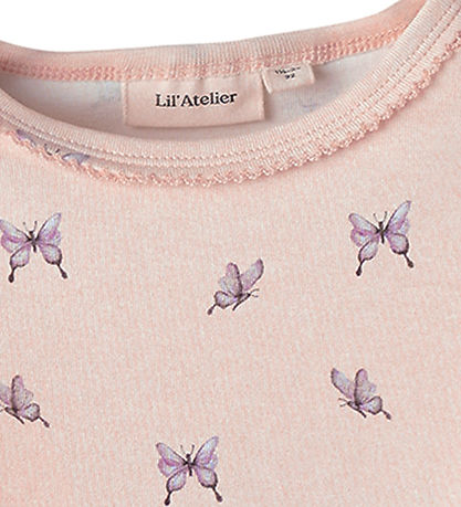 Lil Atelier T-shirt - NmfGayo - Peach Blush/Butterfly