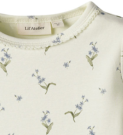 Lil Atelier T-shirt - NmfGayo - Coconut Milk/Forget Me Not