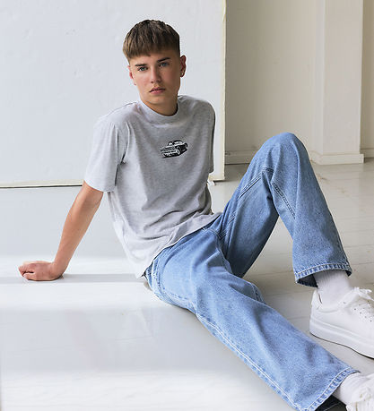 LMTD Bluse - NlmShostar - Light Gray Melange/Car