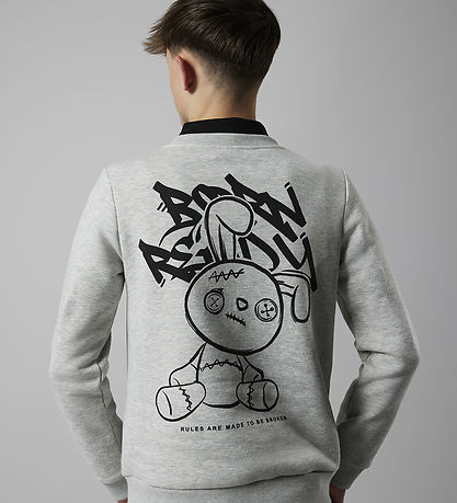 LMTD Sweatshirt - NlmEddy - Light Grey Melange