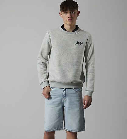LMTD Sweatshirt - NlmEddy - Light Grey Melange