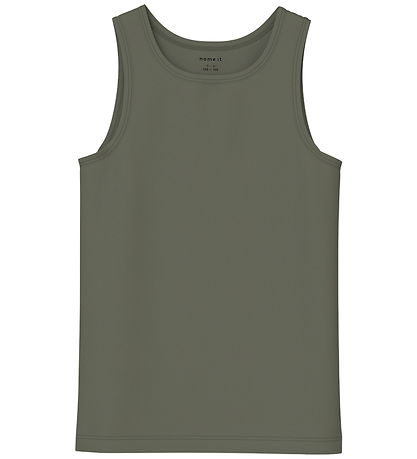 Name It Undertrøje - Noos - NkmTank - 2-pak - Tea Leaf/Dark Grey