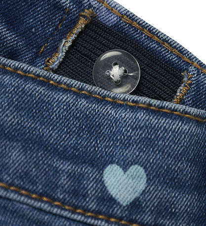 Name It Jeans - Noos - Mom - NmfBella - Denim Blue/Hearts