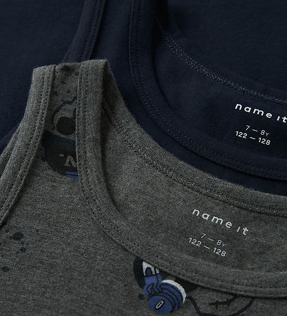 Name It Undertrøje - Noos - NkmTank Top - 2-pak - Dark Grey Mela