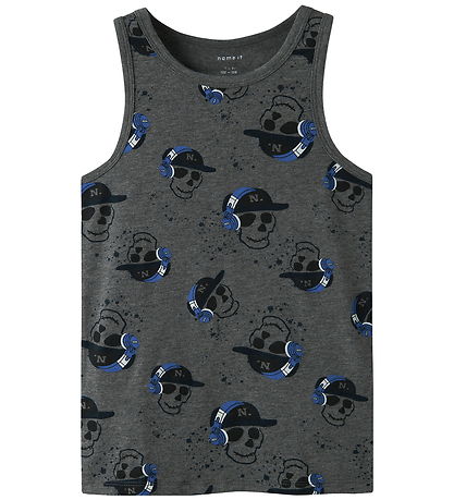 Name It Undertrøje - Noos - NkmTank Top - 2-pak - Dark Grey Mela
