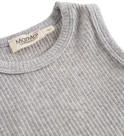 MarMar Body u/æ - Rib - Sleeveless - Noos - Light Grey Melange