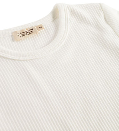 MarMar Bluse - Rib - Plain - Noos - Gentle White