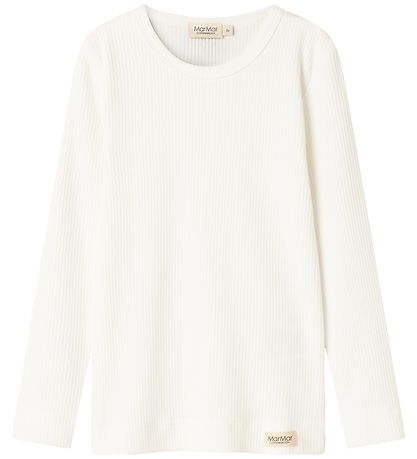 MarMar Bluse - Rib - Plain - Noos - Gentle White
