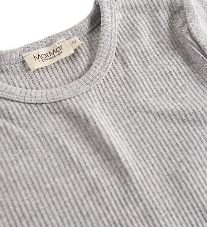 MarMar T-shirt - Rib - Plain - Noos - Light Grey Melange