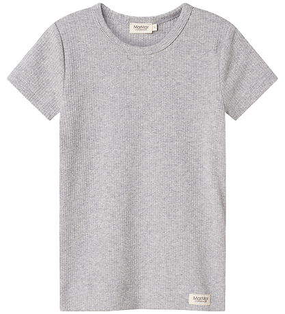 MarMar T-shirt - Rib - Plain - Noos - Light Grey Melange
